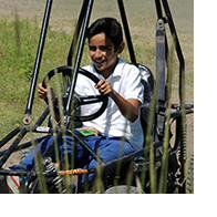 Campistas en go-karts